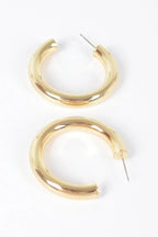 4cm Metal Pipe Hoop Earring | Mixtshop LLC