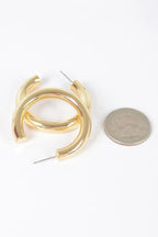 4cm Metal Pipe Hoop Earring | Mixtshop LLC