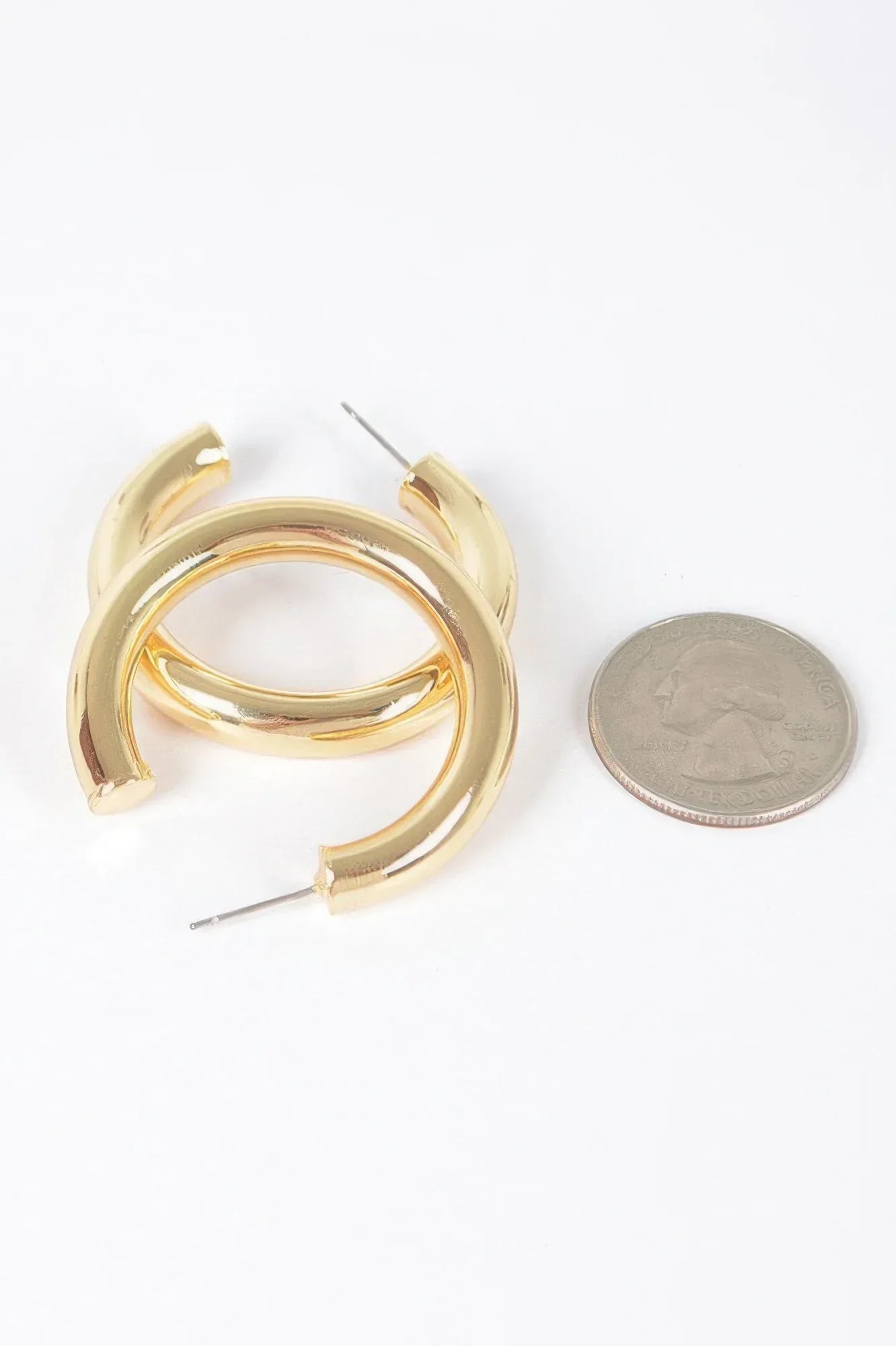 4cm Metal Pipe Hoop Earring | Mixtshop LLC