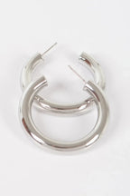 4cm Metal Pipe Hoop Earring | Mixtshop LLC