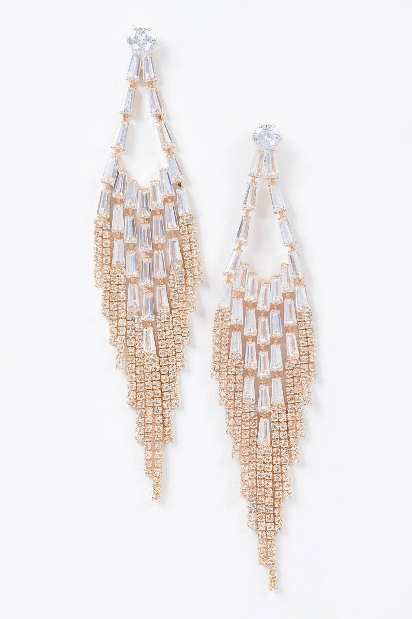 Cubic And Stone Fringe Earring | Mixtshop LLC Main image