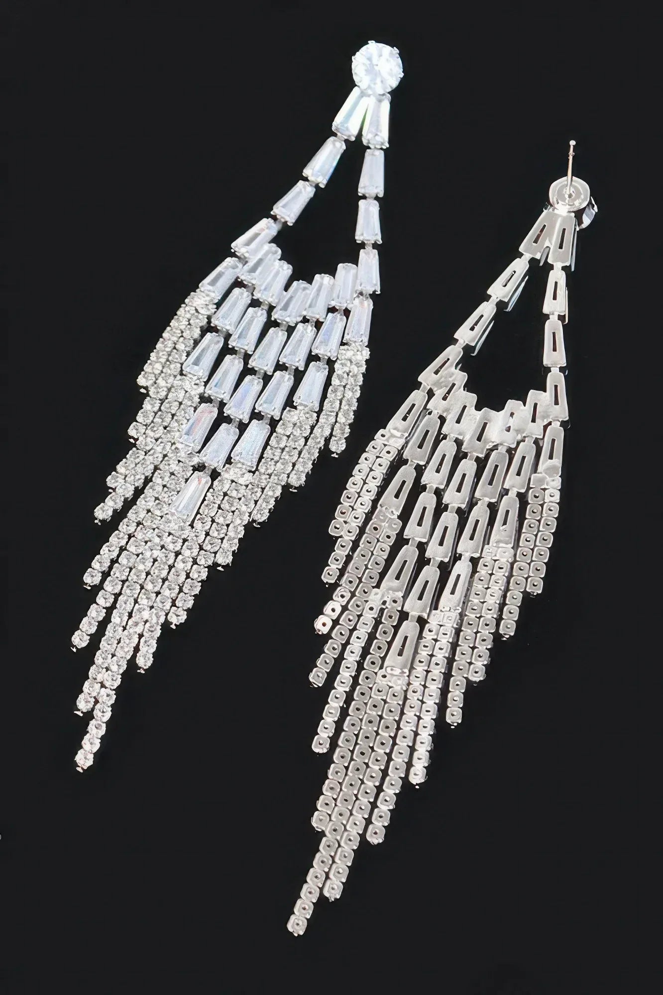 Cubic And Stone Fringe Earring | Mixtshop LLC