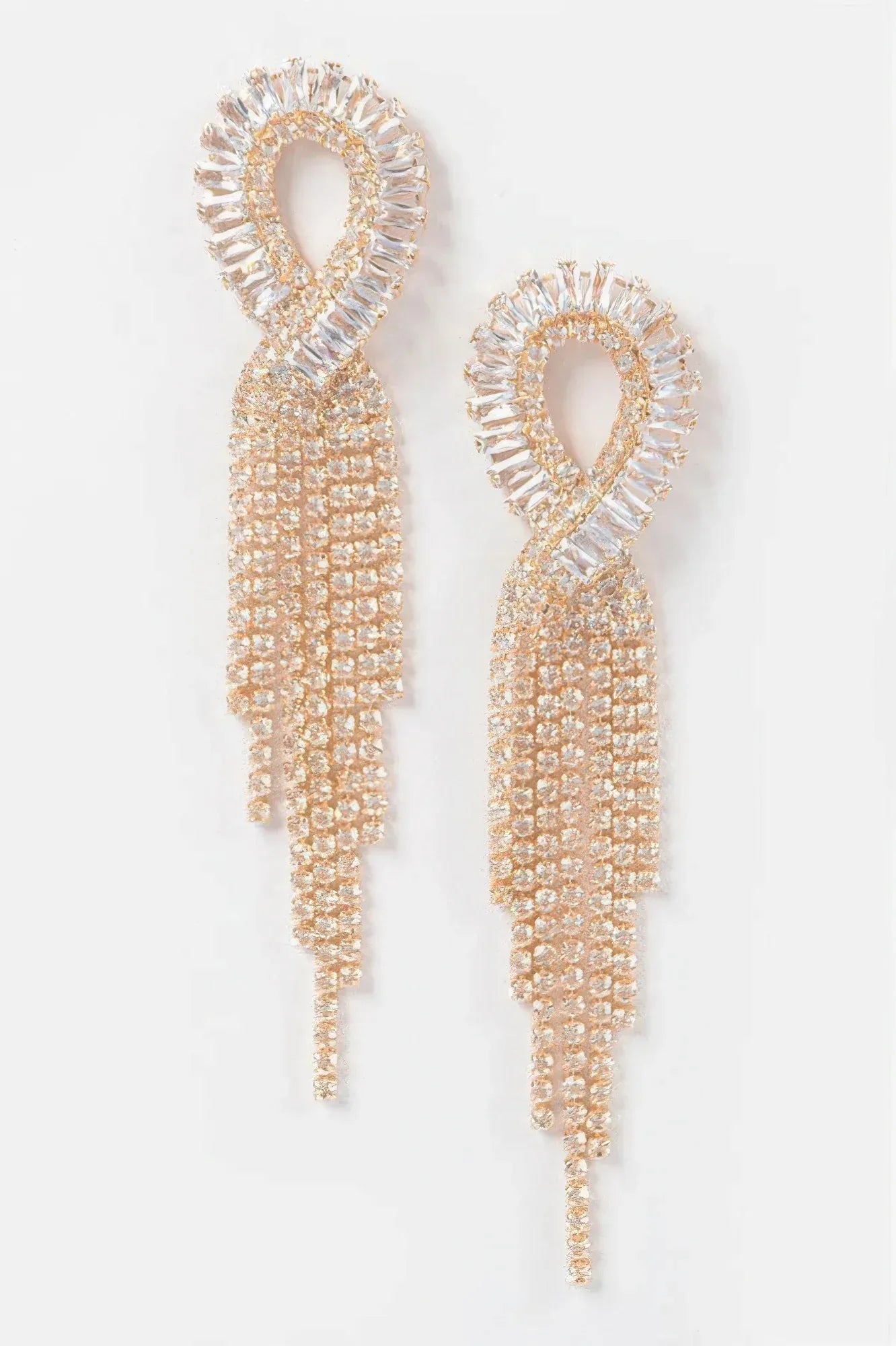 Cubic And Stone Fringe Earring | Mixtshop LLC Main image