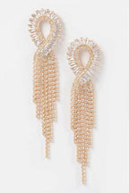 Cubic And Stone Fringe Earring | Mixtshop LLC