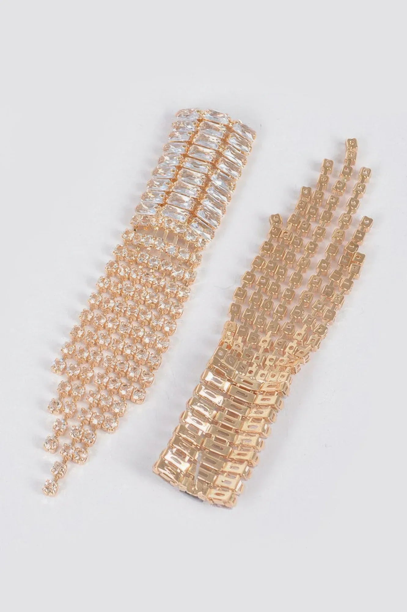 Cubic And Stone Fringe Earring Secondary image