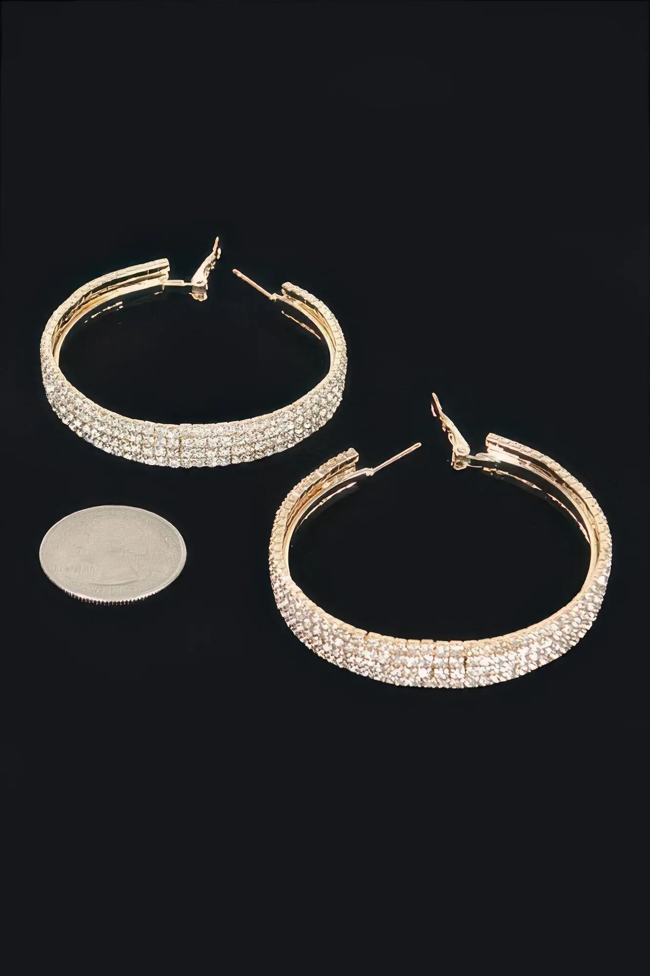 Rhinestone Hoop Earring Secondary image