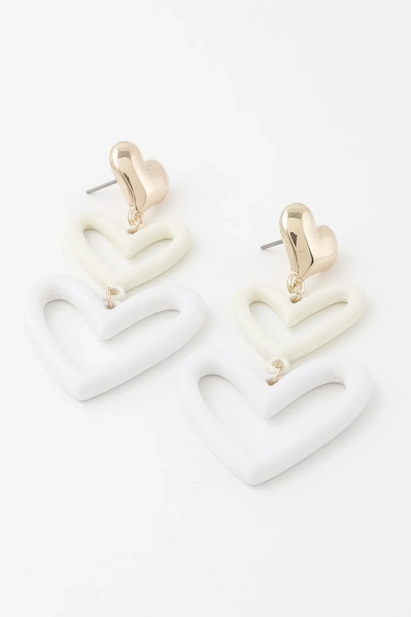 Triple Hearts Drop Earrings | Mixtshop LLC