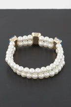 Double Beaded Rhinestone Bracelet | Mixtshop LLC