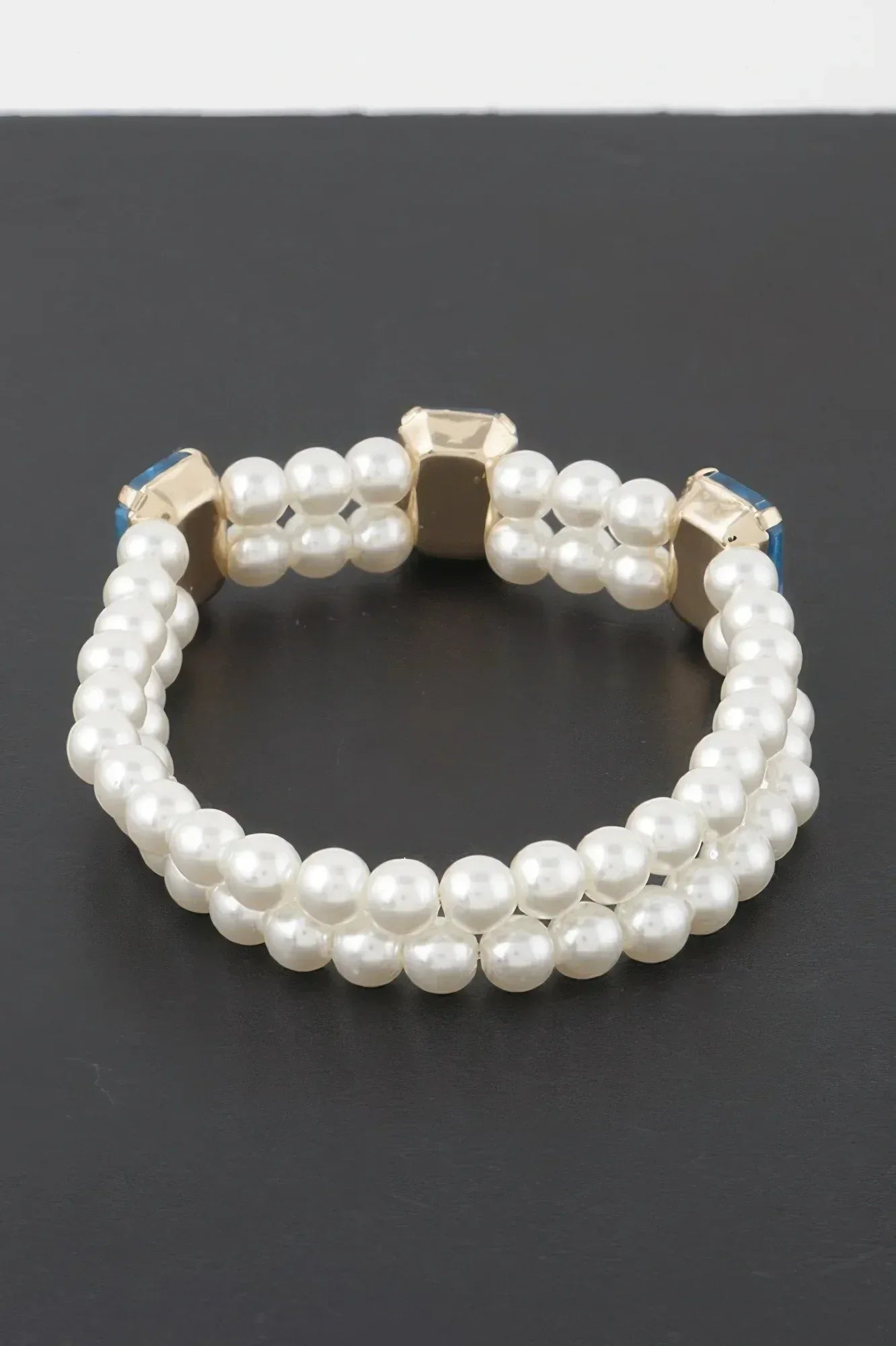 Double Beaded Rhinestone Bracelet | Mixtshop LLC