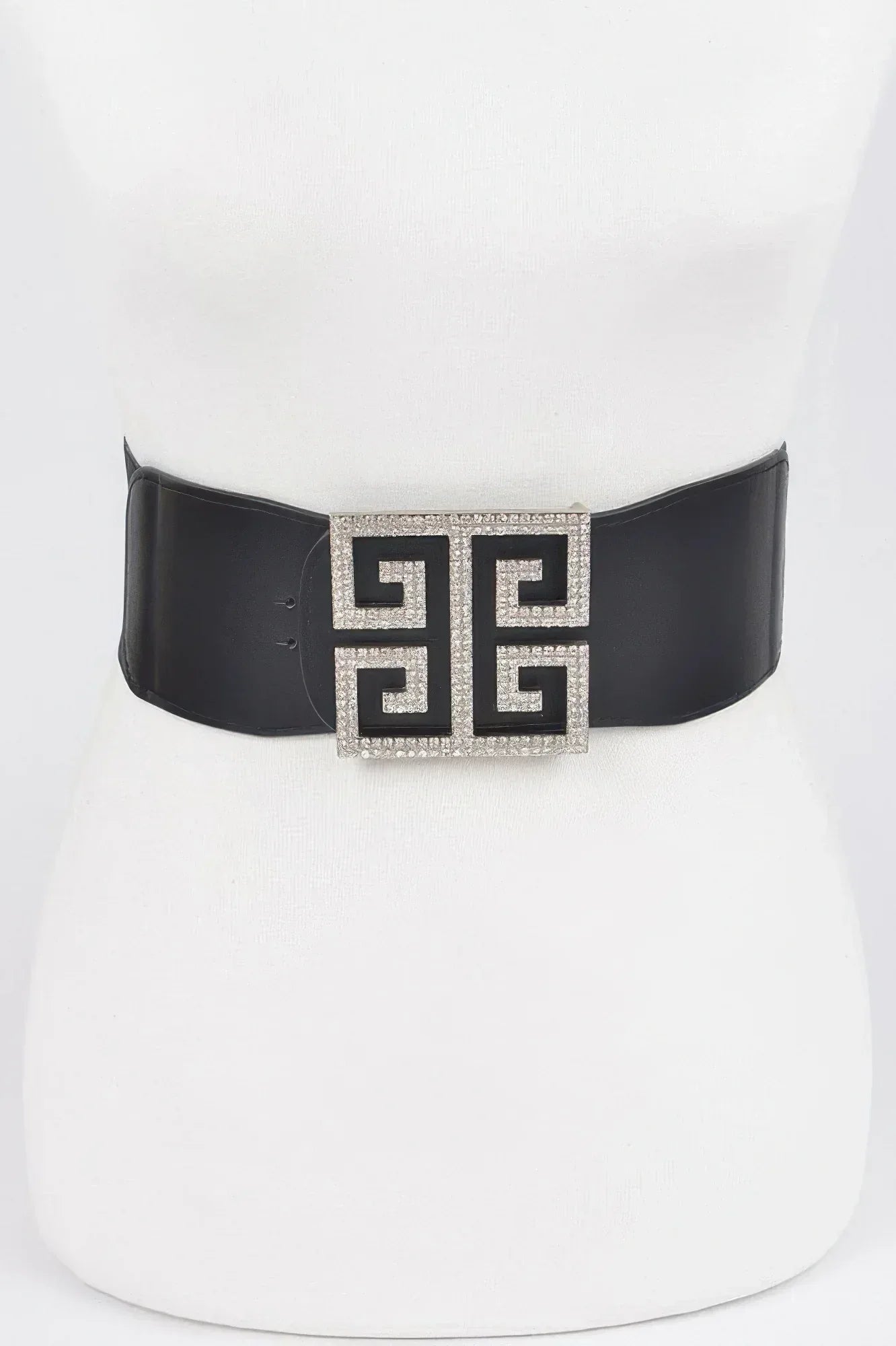 Rhinestone Buckle Stretch Belt | Mixtshop LLC