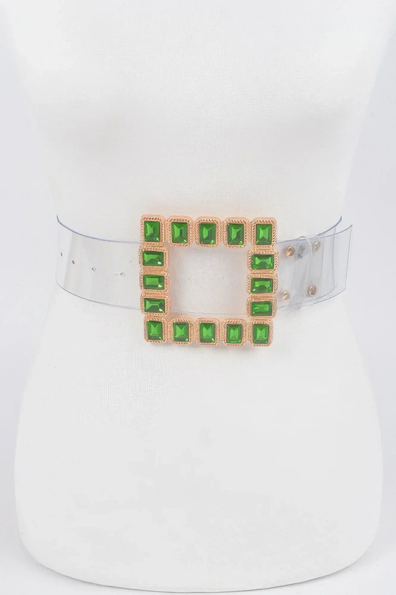 Stone Buckle Faux Leather Belt | Mixtshop LLC
