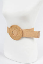 Oversize Weaved Bamboo Buckle Elatic Belt | Mixtshop LLC