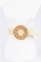 Oversize Weaved Bamboo Buckle Elatic Belt | Mixtshop LLC