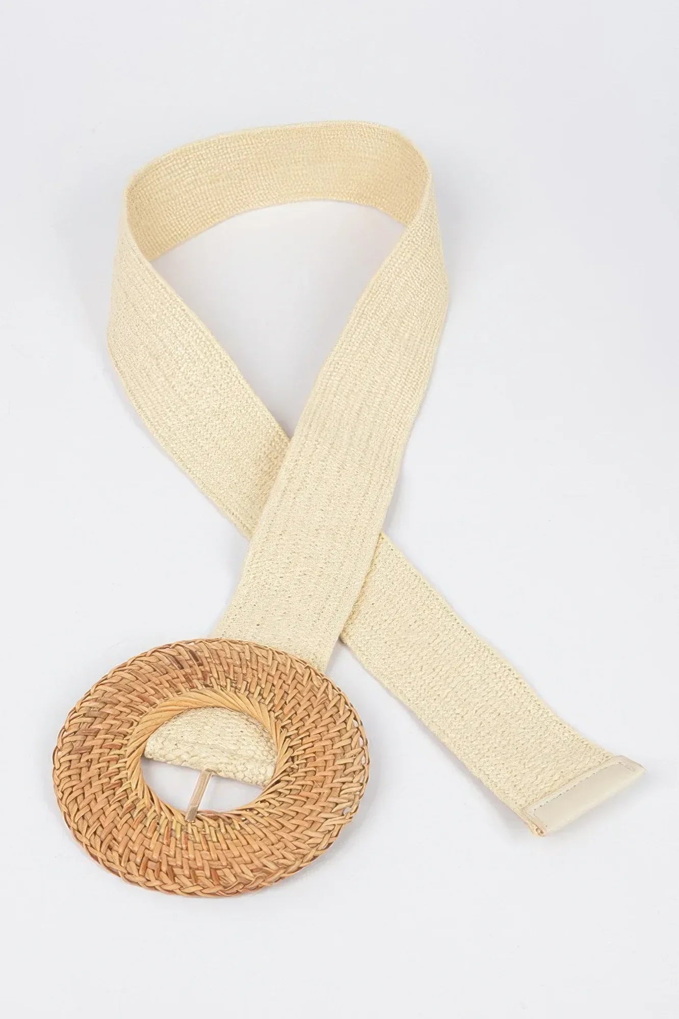 Oversize Weaved Bamboo Buckle Elatic Belt | Mixtshop LLC