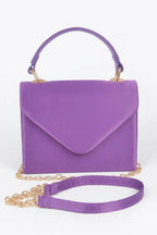 Satin Top Handle Flap Crossbody Bag | Mixtshop LLC