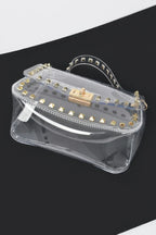 Transparent Metal Studded Top Handle Bag | Mixtshop LLC