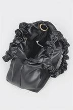 Faux Leather Pleated Chain Bag | Mixtshop LLC