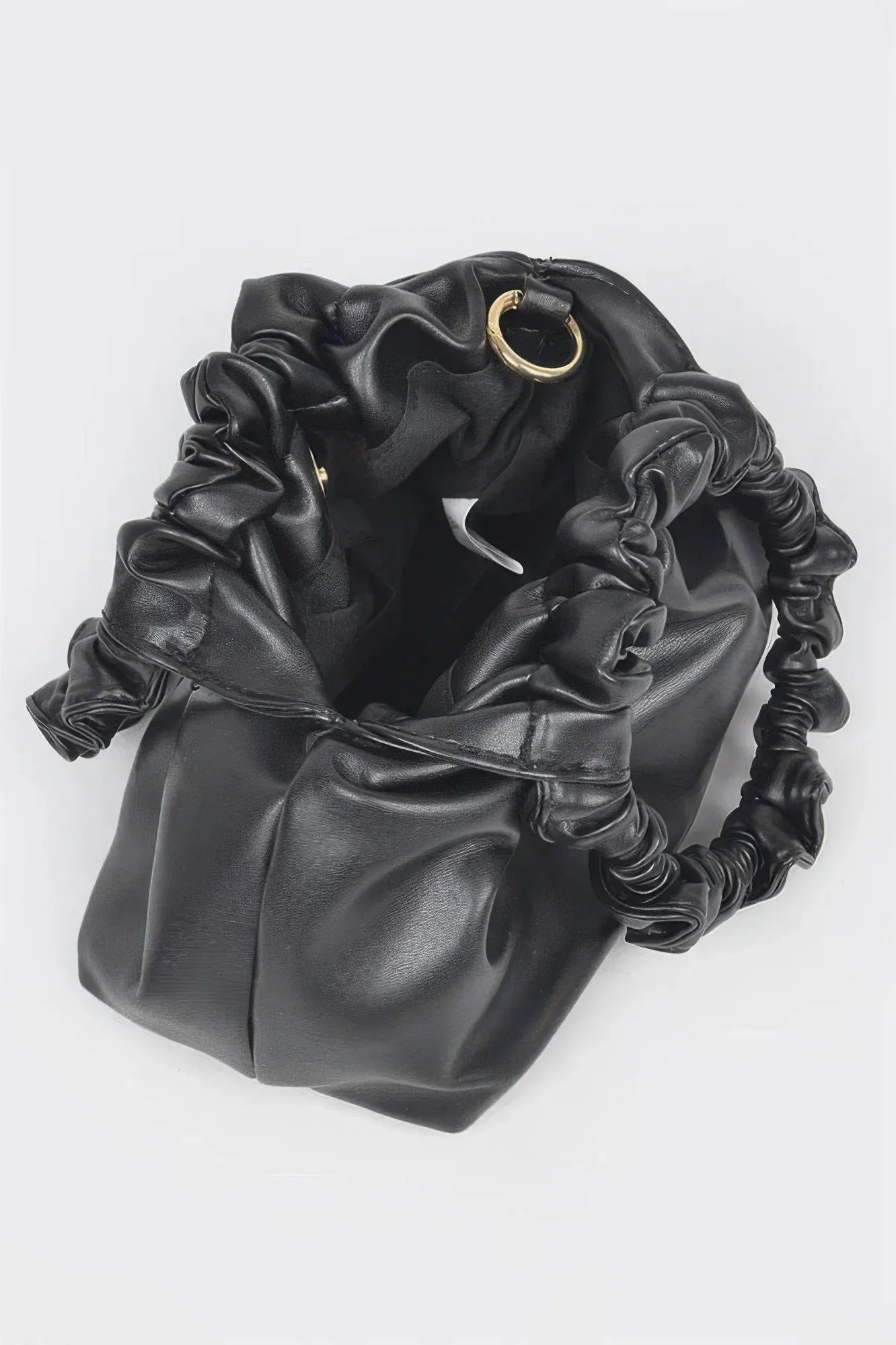 Faux Leather Pleated Chain Bag | Mixtshop LLC
