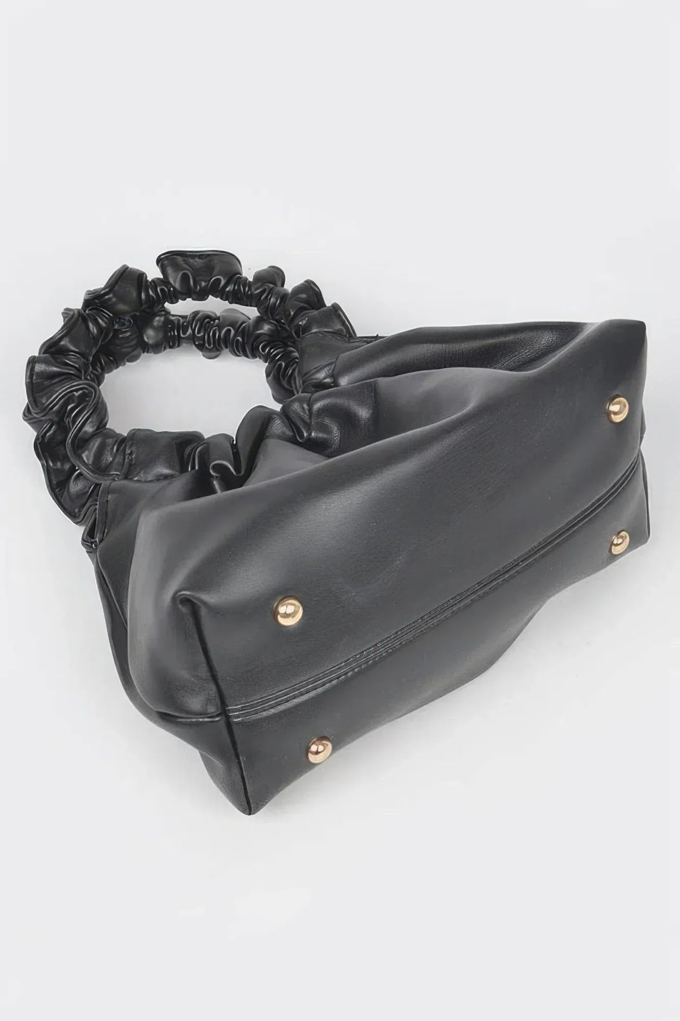 Faux Leather Pleated Chain Bag | Mixtshop LLC