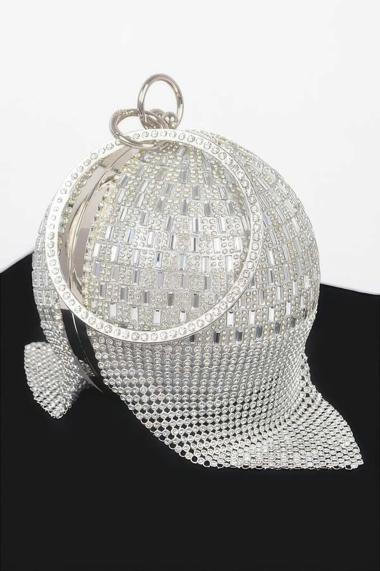 Rhinestone Glass Round Ball Clutch Secondary image