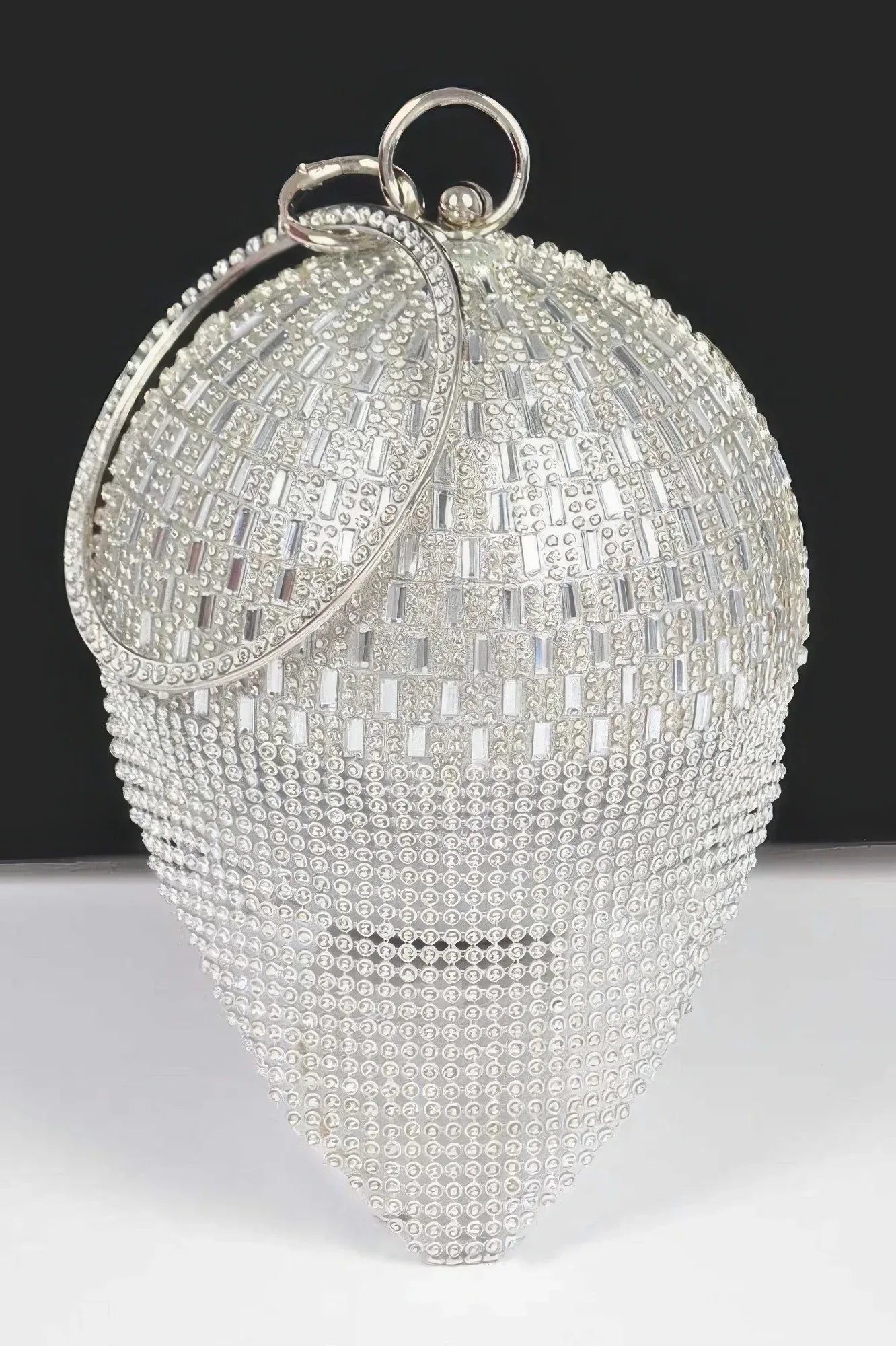 Rhinestone Glass Round Ball Clutch | Mixtshop LLC