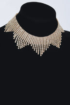 Rhinestone Drop Choker Necklace | Mixtshop LLC
