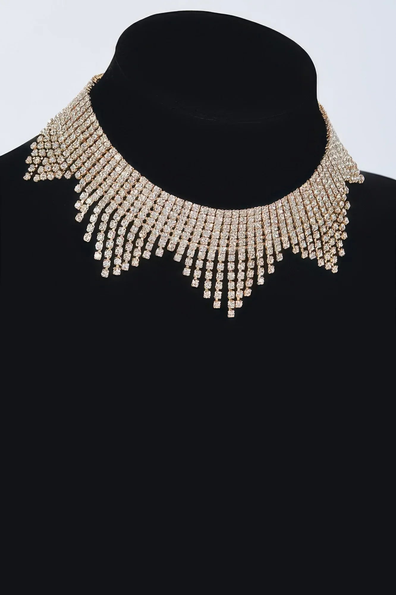 Rhinestone Drop Choker Necklace | Mixtshop LLC