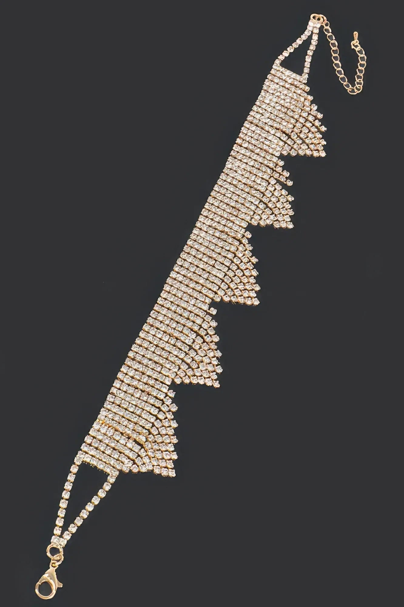 Rhinestone Drop Choker Necklace | Mixtshop LLC