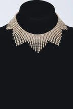 Rhinestone Drop Choker Necklace | Mixtshop LLC