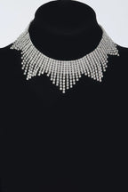Rhinestone Drop Choker Necklace | Mixtshop LLC