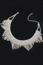 Rhinestone Drop Choker Necklace | Mixtshop LLC