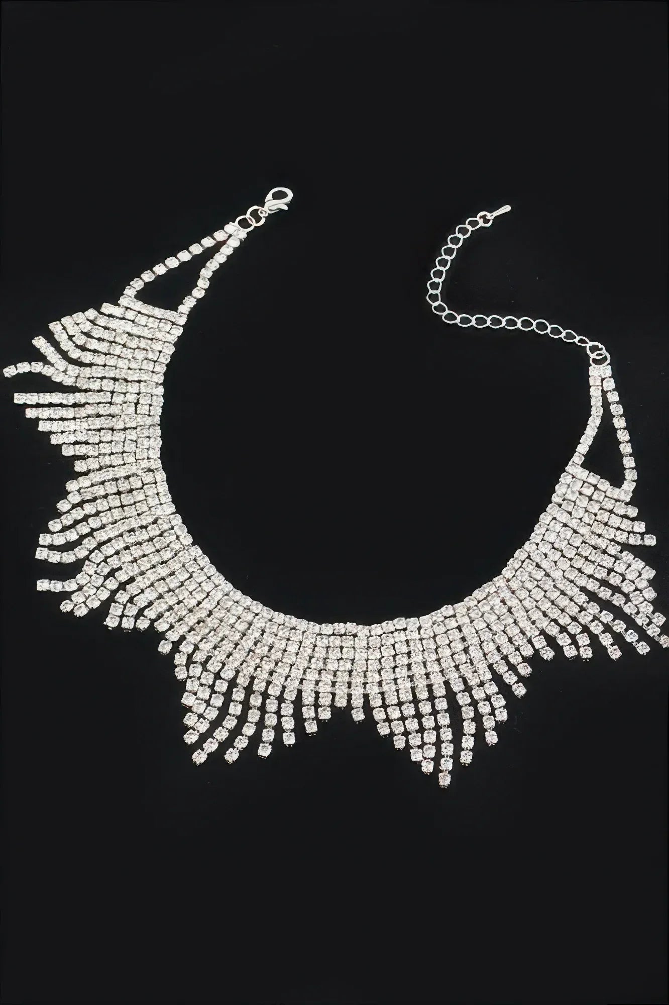 Rhinestone Drop Choker Necklace | Mixtshop LLC