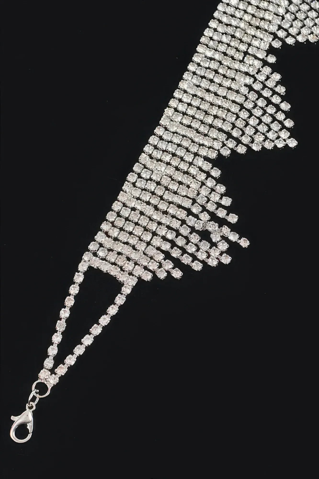 Rhinestone Drop Choker Necklace | Mixtshop LLC