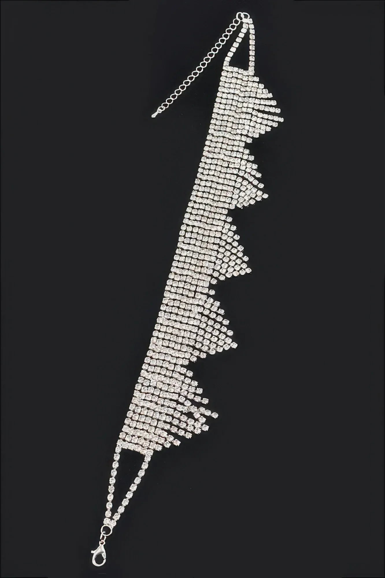 Rhinestone Drop Choker Necklace | Mixtshop LLC