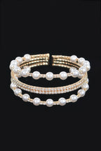 Pearl&stone Wire Bracelet | Mixtshop LLC