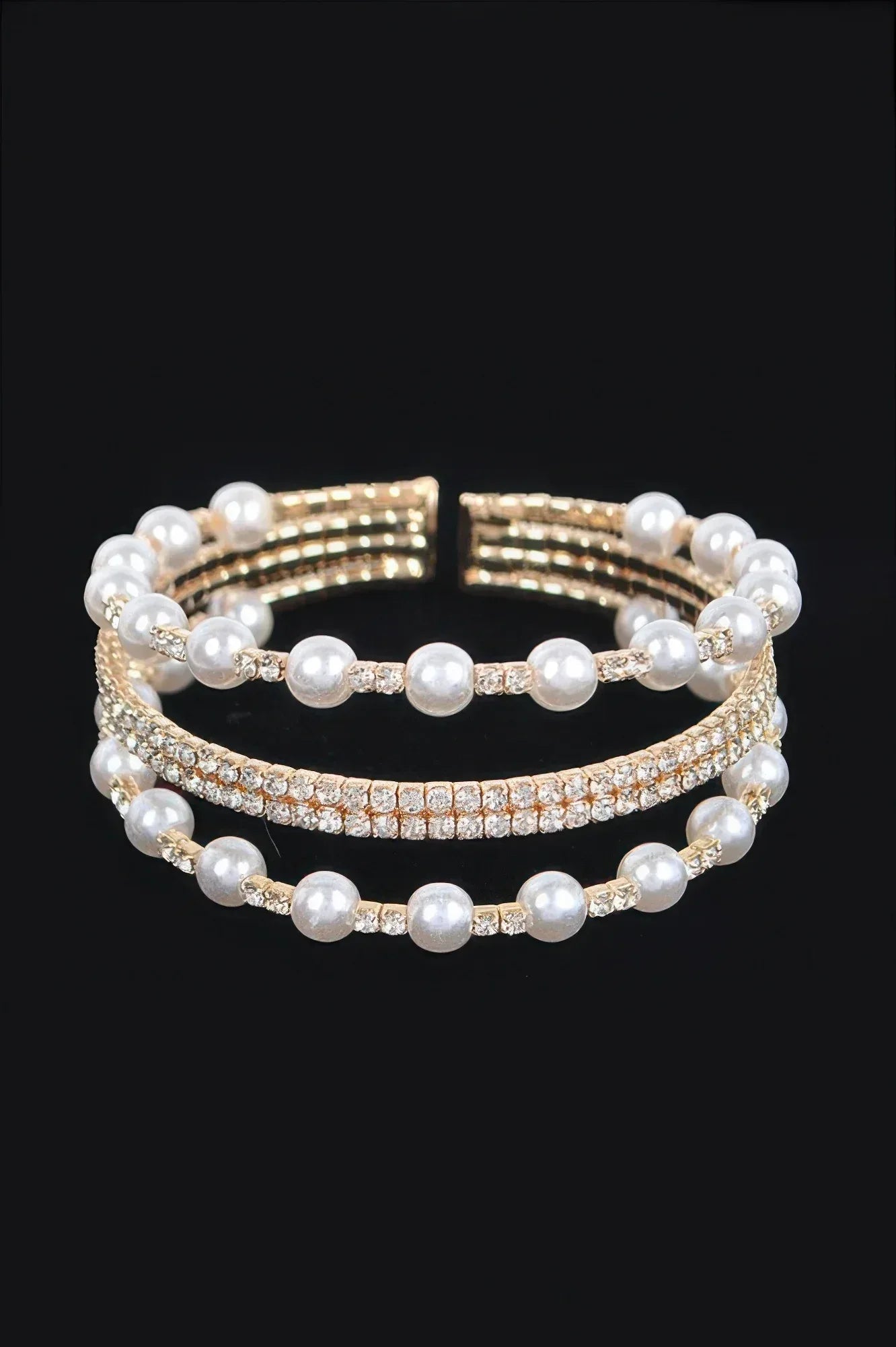Pearl&stone Wire Bracelet | Mixtshop LLC