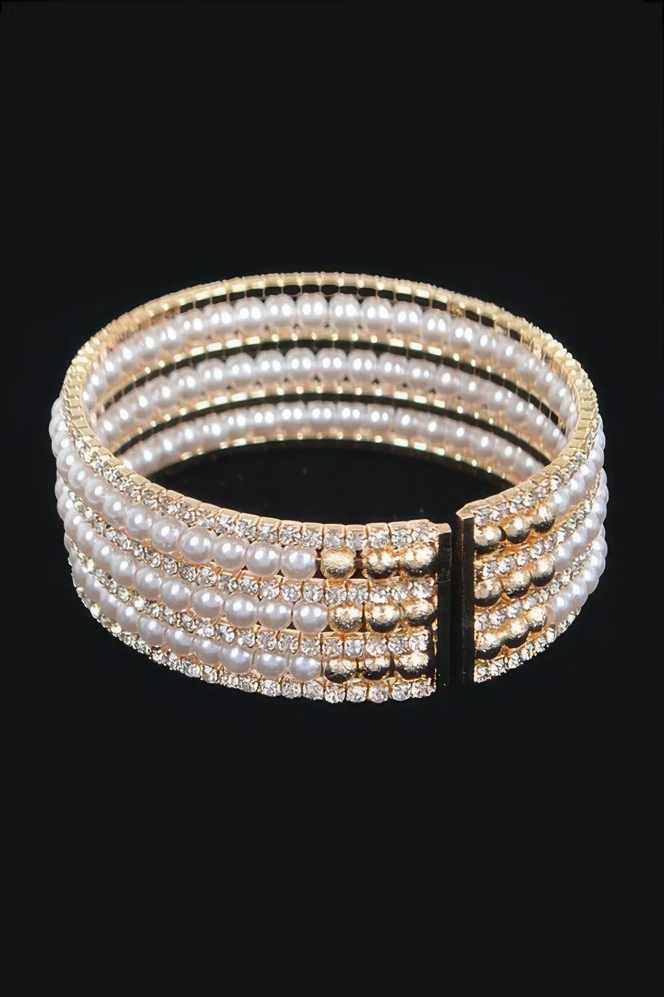 Pearl&stone Wire Bracelet | Mixtshop LLC