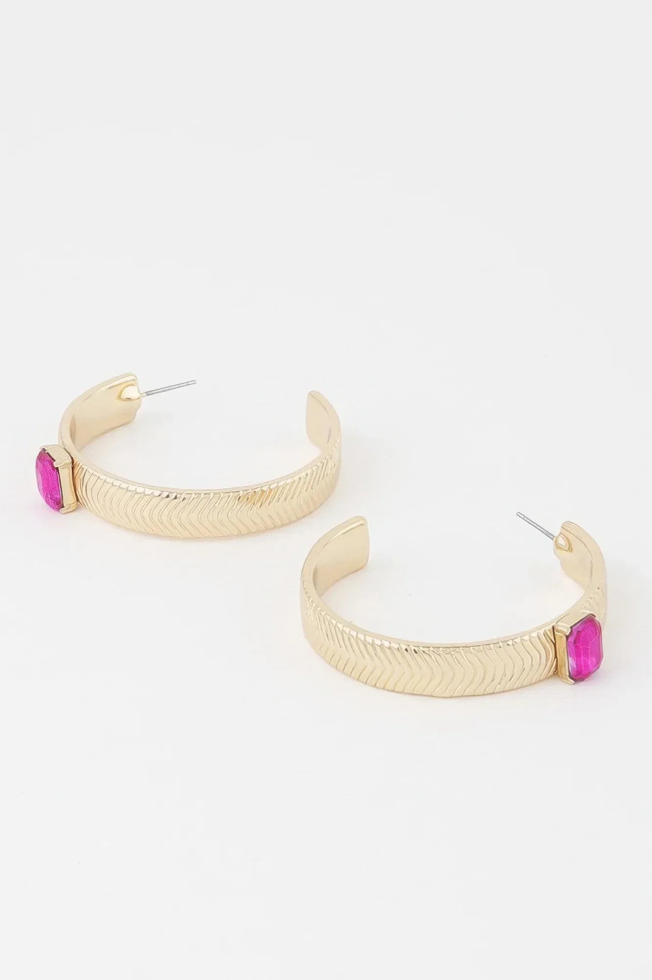Cubic Rhinestone Hoop Earrings | Mixtshop LLC