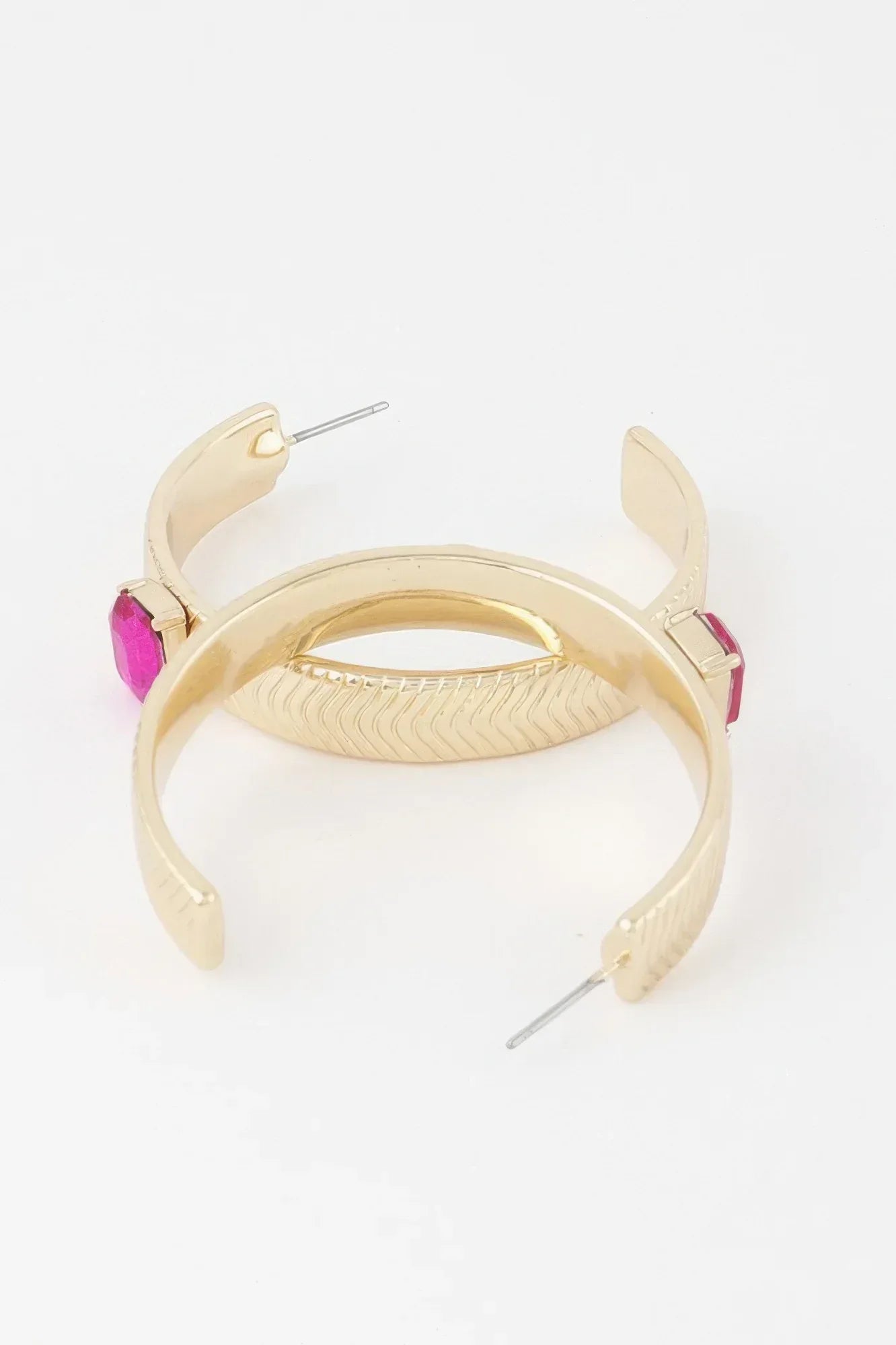 Cubic Rhinestone Hoop Earrings | Mixtshop LLC
