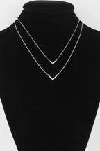 Double Crystal V Necklace | Mixtshop LLC