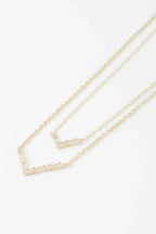 Double Crystal V Necklace | Mixtshop LLC