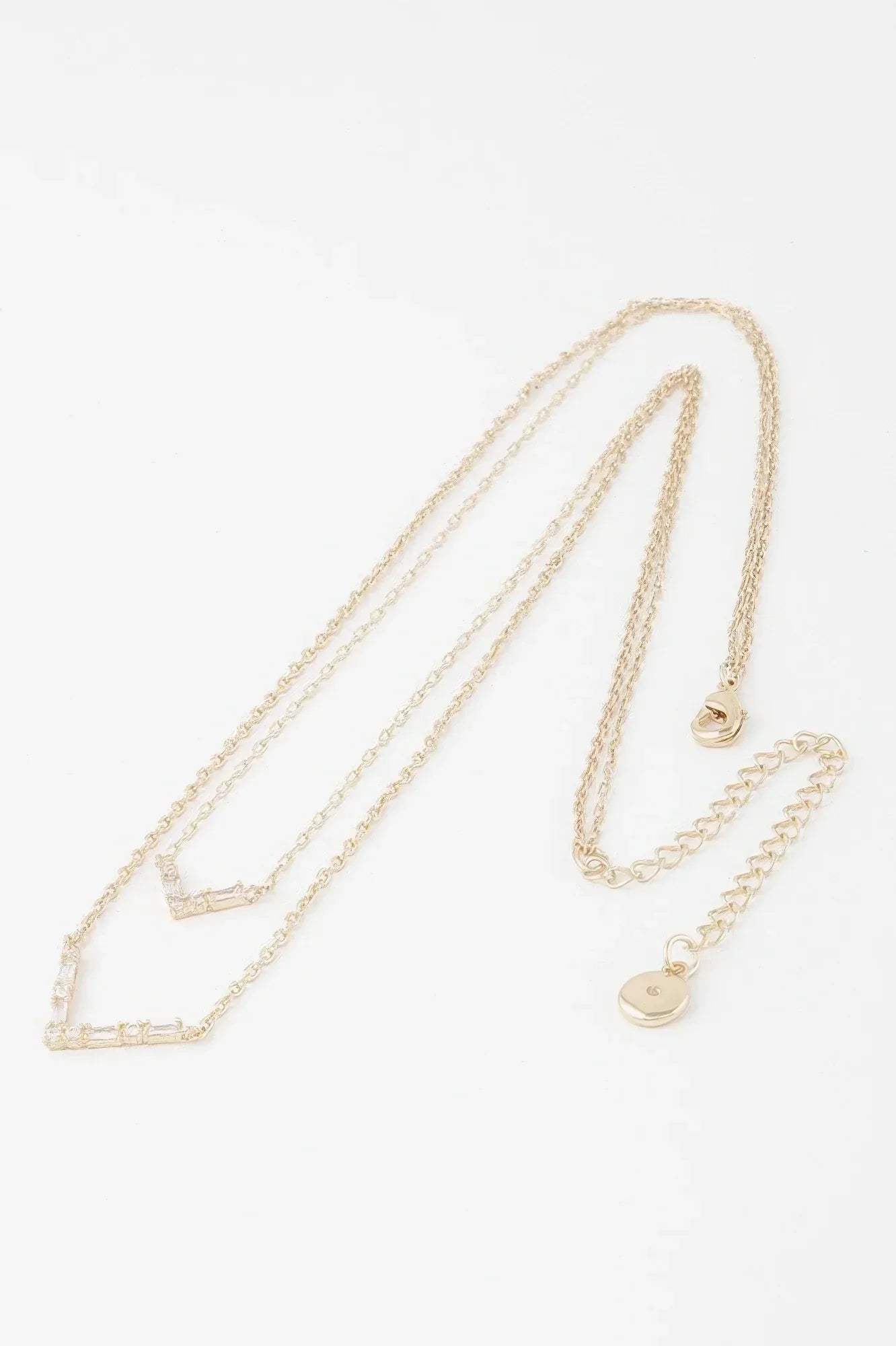 Double Crystal V Necklace | Mixtshop LLC