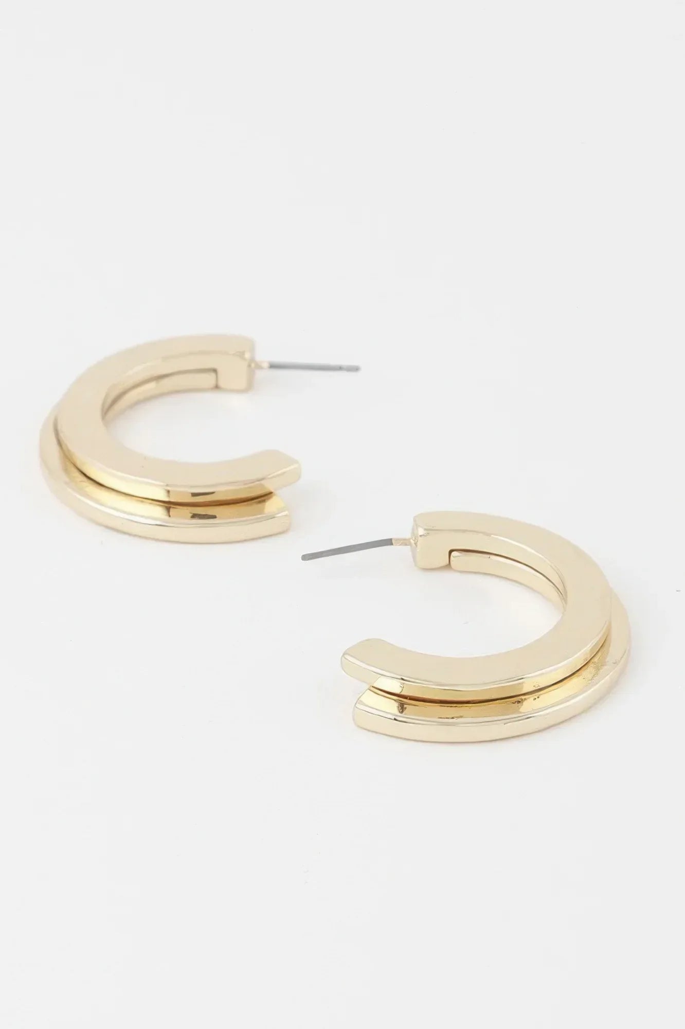 Double Flayed Hoop Earrings | Mixtshop LLC