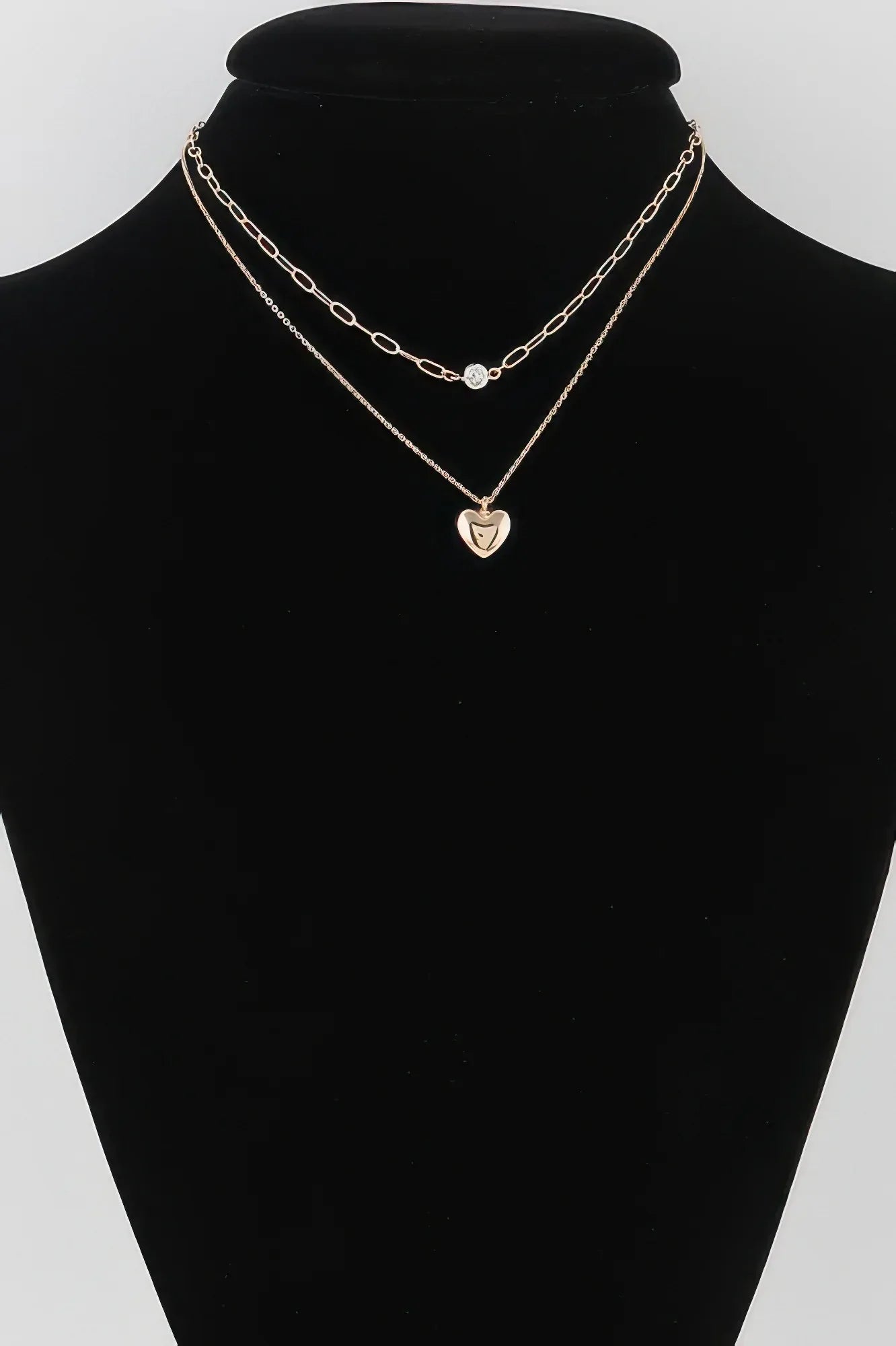 Double Heart Chain Necklace | Mixtshop LLC