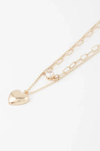 Double Heart Chain Necklace | Mixtshop LLC