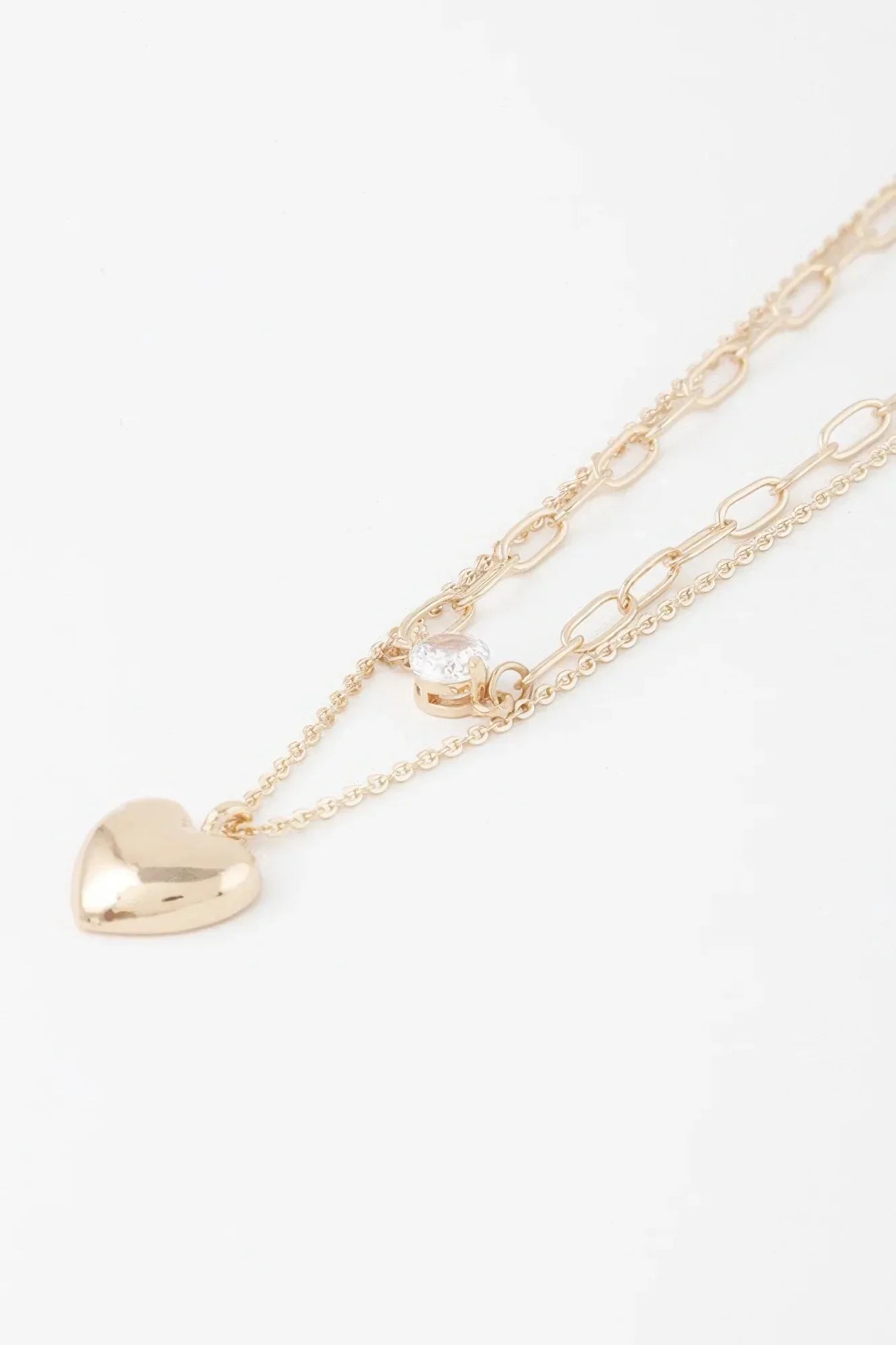 Double Heart Chain Necklace | Mixtshop LLC