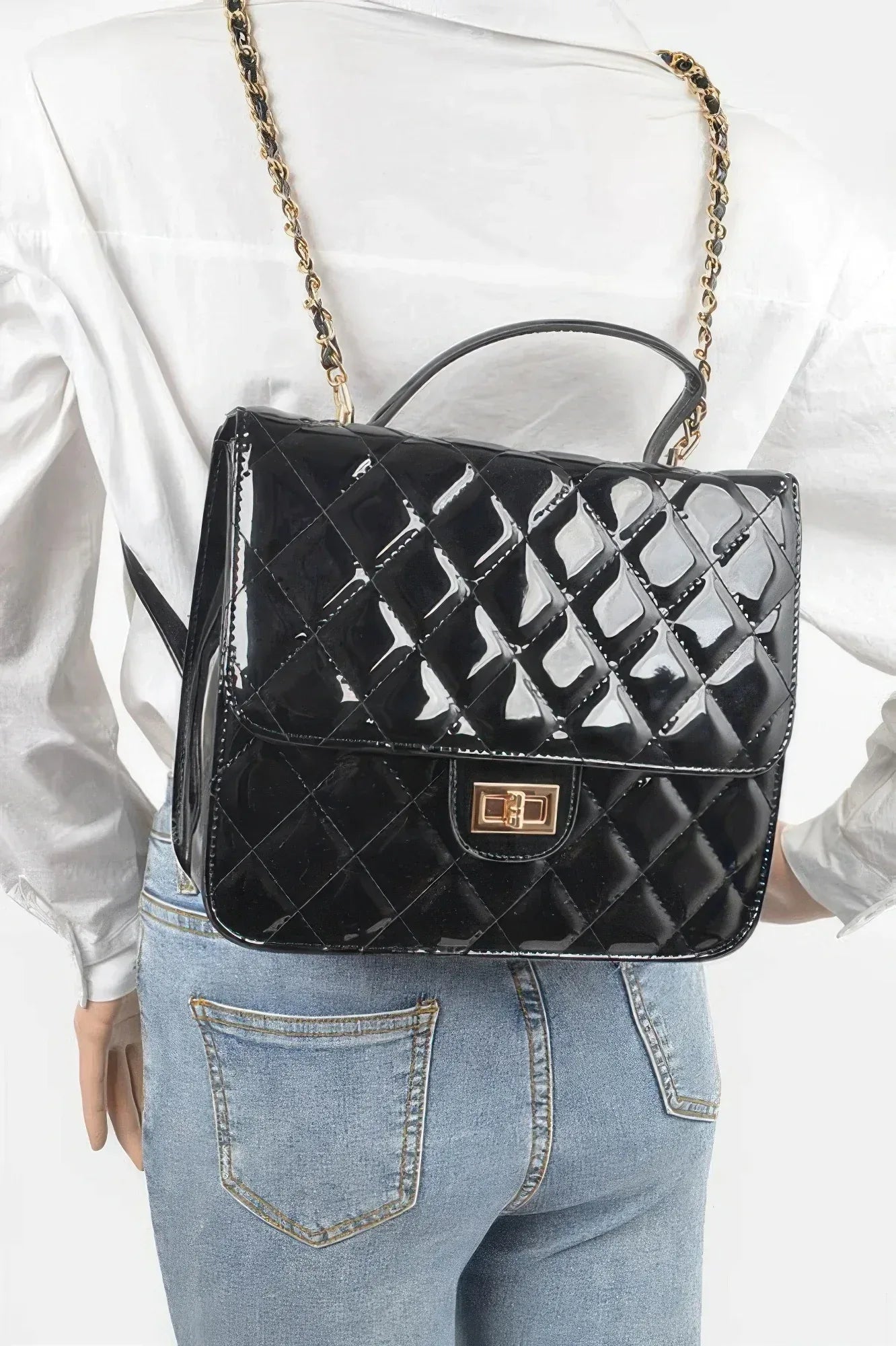 Quilted Enamel Backpack | Mixtshop LLC