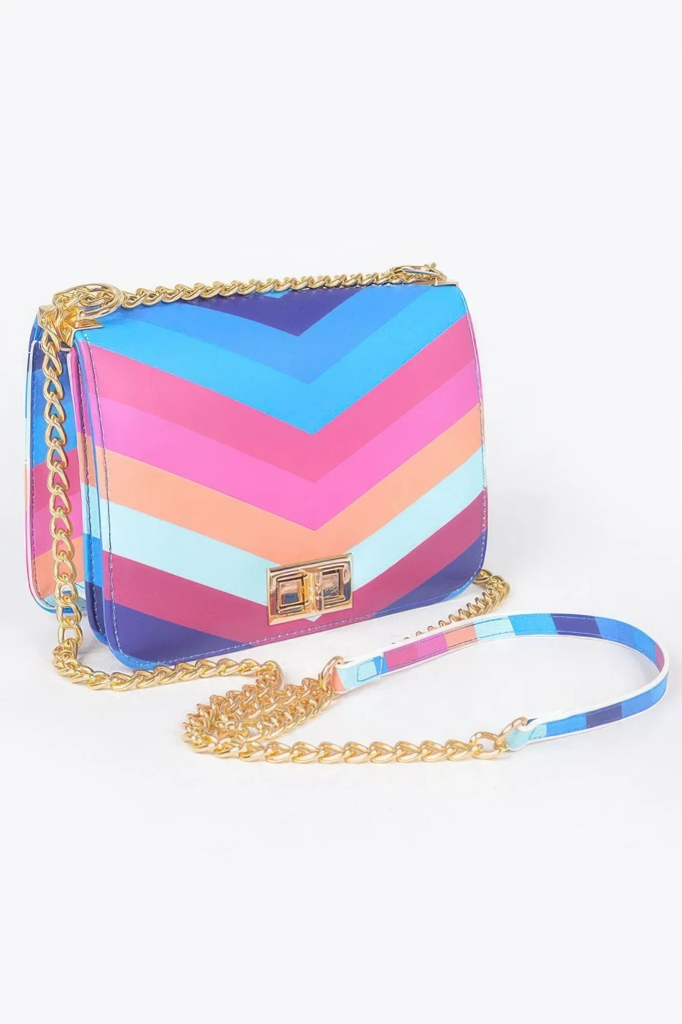 Multi Color Flap Chain Shoulder Bag | Mixtshop LLC