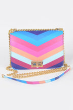 Multi Color Flap Chain Shoulder Bag | Mixtshop LLC