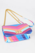 Multi Color Flap Chain Shoulder Bag | Mixtshop LLC